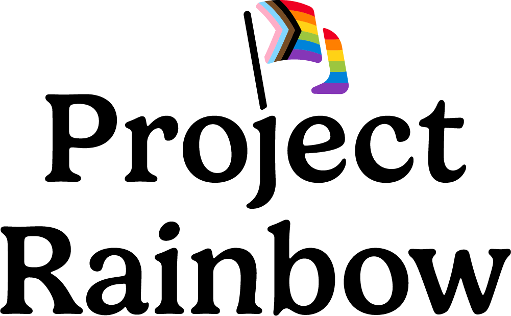 Project Rainbow logo with progress pride flag